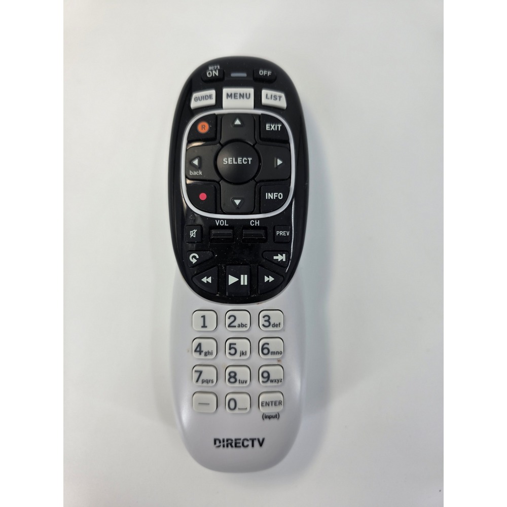 Directv RC73 Genie Remote Control RF Universal Satellite TV Remote Black Silver